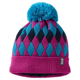 Jack Wolfskin DIAMOND KNIT CAP KIDS - dark magenta - Gr. M -