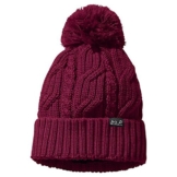 JACK WOLFSKIN Mütze STORMLOCK POMPOM BEANIE, dark ruby, ONE SIZE (56-61CM), 1905091-2501561 -
