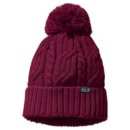 JACK WOLFSKIN Mütze STORMLOCK POMPOM BEANIE, dark ruby, ONE SIZE (56-61CM), 1905091-2501561 -