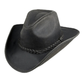 Jaxon & James Buffalo Cowboyhut aus Leder - Schwarz - XL -