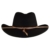Jaxon & James Outback Cowboyhut aus Wollfilz mit Kinnband - Schwarz - L - 