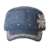 Jeans Mütze Cap Army Look Union Jack Strass Applikation (Einheitsgröße, Blau) -