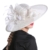 June's Young Damen Damenhut Brauthut Haarschmuck Mit Feder Kopfschmuck Blume am Haar Für Hochzeit Kopfbedeckung (Weiß) -