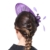 June's Young Damen Fascinator Brauthut Haarschmuck Mit Feder Kopfschmuck Kopfbedeckung Für Hochzeit Karneval Anlasshut Hochzeitshut (Violett) - 