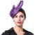 June's Young Damen Fascinator Brauthut Haarschmuck Mit Feder Kopfschmuck Kopfbedeckung Für Hochzeit Karneval Anlasshut Hochzeitshut (Violett) -