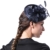 June's Young Damen Fascinator Damenhut Haarschmuck für Hochzeit Kopfschmuck Hochzeitshut Blume am Haar Brauthut Anlasshut (Schwarz) - 