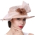 June's Young Damen-Huete Derby Hut mit Blumen Hut aus Hanf Sonnenhut Sinamayhut fuer Hochzeit Reise Kirche UV-Schutz - 