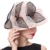 June'Young Damen-Huete Eleganter Hut mit Dekorativen Blaetter Sommer Hut aus Hanf Sonnenhut UV-Schutz - 
