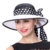 June'Young Damen-Huete Eleganter Hut aus Hanf Polka Dots Sinamayhut Hanfhut Sommer Hut fuer Hochzeit Reise Tea - 