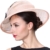 June'Young Damen-Huete Eleganter Hut mit Dekorativen Blaetter Sommer Hut aus Hanf Sonnenhut UV-Schutz - 