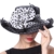 June'Young Damen-Huete Festlicher Sonnenhut mit Blumen Feder Polka Dots Hut Sommerhut aus Hanf Damenhut fuer Reise Karneval Tea - 