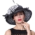 June'Young Damen-Huete Festlicher Sonnenhut mit Blumen Feder Polka Dots Hut Sommerhut aus Hanf Damenhut fuer Reise Karneval Tea -