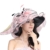 June'Young Damen-Huete Organzahut Eleganter Hut mit Feder Sommerhut Sonnenhut Damenhut fuer Kirche Hochzeit Party Karneval - 