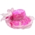 June'Young Damen-Huete Organzahut Sommer Hut Sonennhut Eleganter Hut mit Schleife Hut fuer Kirche Hochzeit Party Karneval - 
