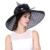 June'Young Damen-Huete Organzahut Polka Dots Hut Sommerhut mit Blumen Schmuck Punkten Sonnenhut Damenhut fuer Kirche Hochzeit Party Karneval - 