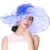 June'Young Damen-Huete Sommer Hut Sonennhut Organza Hut Eleganter Hut mit Schleife Feder breite Krempe Hut fuer Kirche Hochzeit Party Karneval - 