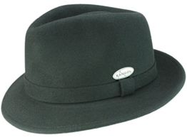 Kangol Hiro Trilby Hut Trilby Filzhut aus Wollfilz - schwarz XL/60-61 -