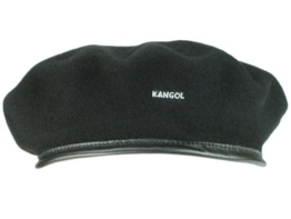 Kangol Monty Beret Beret Baskenmütze aus Wolle - schwarz L/58-59 -