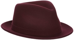 Kangol Unisex Trilby Litefelt® Hiro Trilby, Rot (Weinrot), Large (Herstellergröße: Large) -