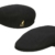 Kangol Wool 504 Original Flatcap Schirmmütze Schiebermütze - black/gold M/56-57 - 