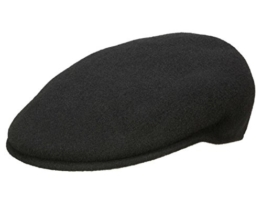 Kangol Wool 504 Original Flatcap Schirmmütze Schiebermütze - black/gold L/58-59 -