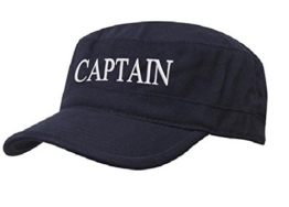 Kapitänsmütze Mütze Army Military Baseballmütze Cap Schiff Yacht Captain,First Mate,Crew,Cabin Boy,Pirate ( Captain Nave white) -