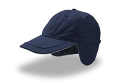 KID-TEC-FL-2-navy-Kinder Funktionscap mit Ohrenschutz gefüttertes Basecap mit Fleecefutter Teflon-Beschichtung und Ohrenklappen Wintercap Wintermütze Wintersport Fleecefutter Wintercaps Wintermützen Skimützen Snowboardmützen Caps Mützen Kindermütze -