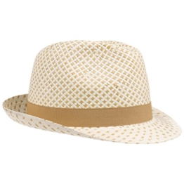 Kirtley Twotone Trilby Strohhut Strandhut Sommerhut Gartenhut Urlaubshut Hut Sonnenhut Strohtrilby Sommerhut Sonnenhut (M/56-57 - beige) -