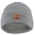 Klassische Strickmütze Beanie Mütze Unisex & One Size Feinstrick mit Leder-Patch Wintermütze Warm, weich und pflegeleicht -