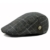 Kuyou Herren Gatsby Mütze Flat Cap Schiebermütze Ivy Kapppe Hüte (Grau/Weiß) - 