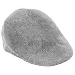 Kuyou Schirmmütze Gatsby Flatcap Newsboy Atmungsaktiv Sport Kappe (Grau) -