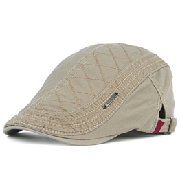 Kuyou Sportmütze Newsboy Flat Cap Gatsby Schirmmütze Kappe (Beige) -