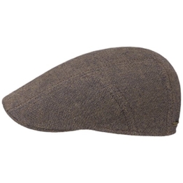 Leinen-Baumwolle Ivy Flatcap Schirmmütze Sommercap Sonnencap Sommermütze Herrencap Cap Kappe Stetson Leinencap Schirmmütze (58 cm - braun) -