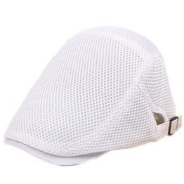 Leisial Unisex Sport Schirmmütze mit Atmungsaktives Netz,Weiß -