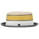 Lierys Antonello Porkpie Sommerhut Strohhut Sonnenhut Strandhut für Herren Porkpie Strandhut Frühjahr Sommer (L/57-58 - gelb) -