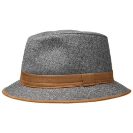 Lierys Casual Bicolour Wollhut für Damen Herren Trilby Herrenhut mit Futter, mit Einfass Herbst Winter (58 cm - grau) -