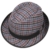 Lierys Checked Wool Trilby Wollhut Hut Fedora Trilbyhut Winterhut für Damen Herren Herrenhut Wollhut mit Futter, mit Einfass, mit Futter, mit Einfass Herbst Winter (60 cm - grau) - 