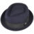 Lierys Classic Porkpie Wollfilzhut Pork Pie Fedora Hut Filzhut Wollhut Clubhut Musikerhut für Damen Herren Fedora Filzhut mit Ripsband Winter Sommer (S/54-55 - dunkelblau) - 