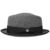 Lierys Diamond Mix Porkpie Hut Wollhut Pork Pie Fedora Herrenhut Winterhut für Damen Herren Porkpie Fedora mit Ripsband, mit Einfass Winter Sommer (L/58-59 - grau) -