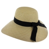 Lierys Ella Panamahut für Damen Sonnenhut Damenhut mit Ripsband, mit Ripsband Frühjahr Sommer (M/57-58 - natur) -