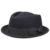 Lierys Fedora Pork Pie Hut Filzhut Wollfilzhut für Damen Herren Trilby Filzhüte mit Ripsband, mit Einfass Winter Sommer (L/58-59 - blau) -