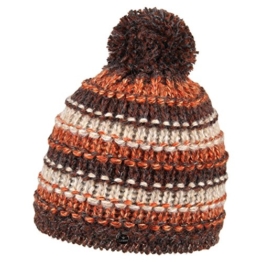 Lierys Glitter Pudelmütze für Damen Wintermütze Skimütze mit Futter, mit Futter Herbst Winter (One Size - orange) -