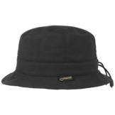 Lierys Gore-Tex Mikrofaser Regenhut Fischerhut Sommerhut Hut Damenhut Outdoorhut für Damen regenfest winddicht mit Futter Frühjahr Sommer (L/58-59 - schwarz) -
