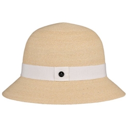 Lierys Lamita Glocke Hanfhut Hut Damenglocke Strohhut Sommerhut Glockenhut Sonnenhut für Damen Glockenhut Damenhut mit Ripsband Frühjahr Sommer (One Size - hellbeige) -