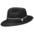 Lierys Lapin Haarfilzhut Filzhut Herrenhut Fedora für Herren Haarfilzhut Filzhut mit Ripsband Winter Sommer (L/58-59 - schwarz) -