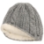 Lierys Longby Beanie Strickmütze Skimütze für Damen Herren Kinder Beanie Damenmütze mit Futter, mit Futter, mit Futter Herbst Winter (One Size - grau) - 