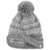 Lierys Mohair Stripes Bommelmütze Beanie Strickmütze Wintermütze Damenmütze Mütze für Damen Bommelmütze Strickmütze mit Umschlag, Oversize, mit Umschlag, Oversize Herbst Winter (One Size - grau) - 