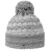 Lierys Mohair Stripes Bommelmütze Beanie Strickmütze Wintermütze Damenmütze Mütze für Damen Bommelmütze Strickmütze mit Umschlag, Oversize, mit Umschlag, Oversize Herbst Winter (One Size - grau) -