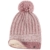 Lierys Mohair Twotone Bommelmütze Beanie Strickmütze Wintermütze Mütze Damenmütze Skimütze Wollmütze für Damen Wintermütze Bommelmütze mit Futter, mit Futter Herbst Winter (One Size - rosa) - 