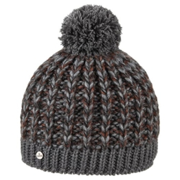 Lierys Multicolor Pudelmütze für Damen Herren Wintermütze Skimütze mit Futter, mit Futter, mit Futter Herbst Winter (One Size - grau) -